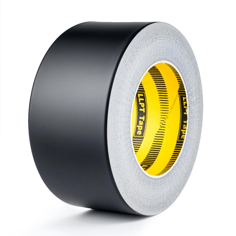 LLPT Aluminum Black Foil Tape 2 Inches x 55 Yards 3.94 Mil Heavy Duty Adhesive HVAC Sealing Hot Cold Air Duct Tape for Pipe Metal Repair (BF255) - Image 1